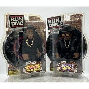 Mezco RUN DMC 2002 Hip Hop 80's Rap Music Figures RUN & DMC NEW